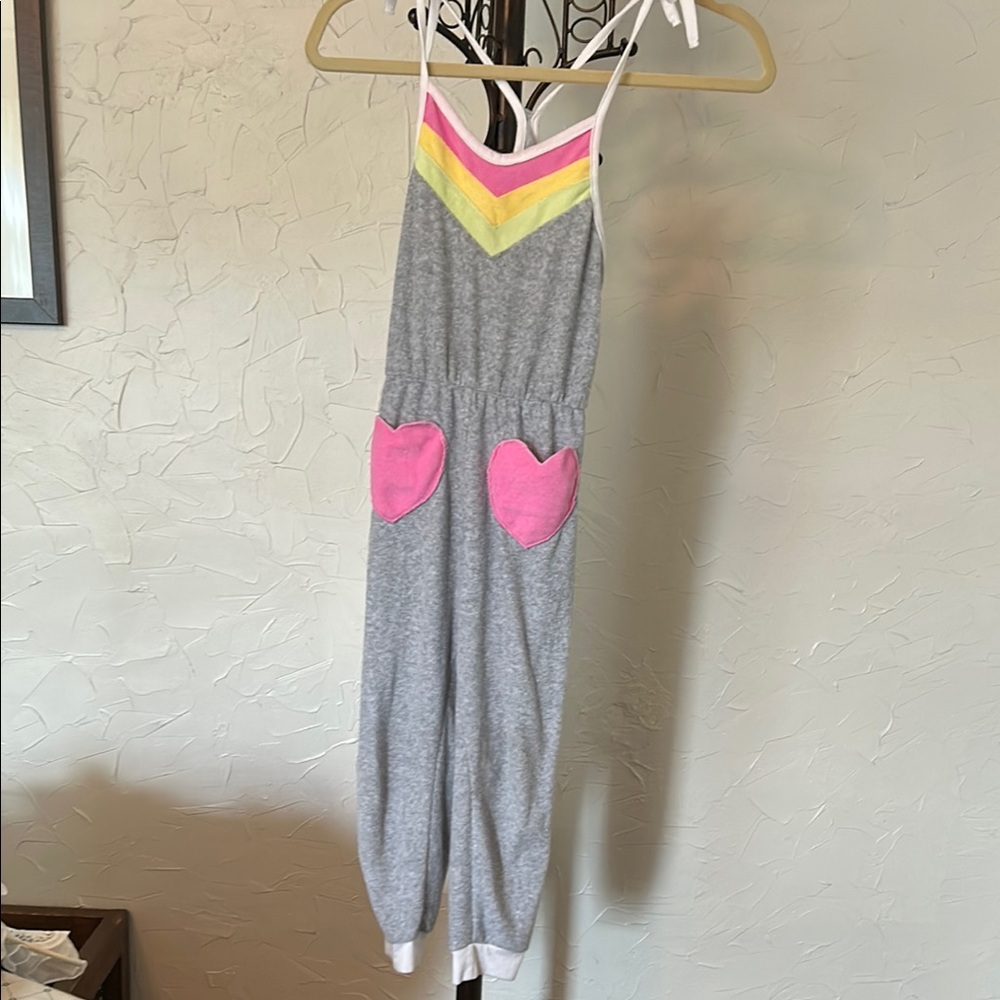 Gray Kids One Piece with Pink and Yellow Accents